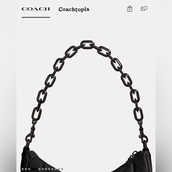 NEW w/o tags - Coach Pewter Black Link Chain Strap *STRAP ONLY, no bag* - Picture 6 of 6